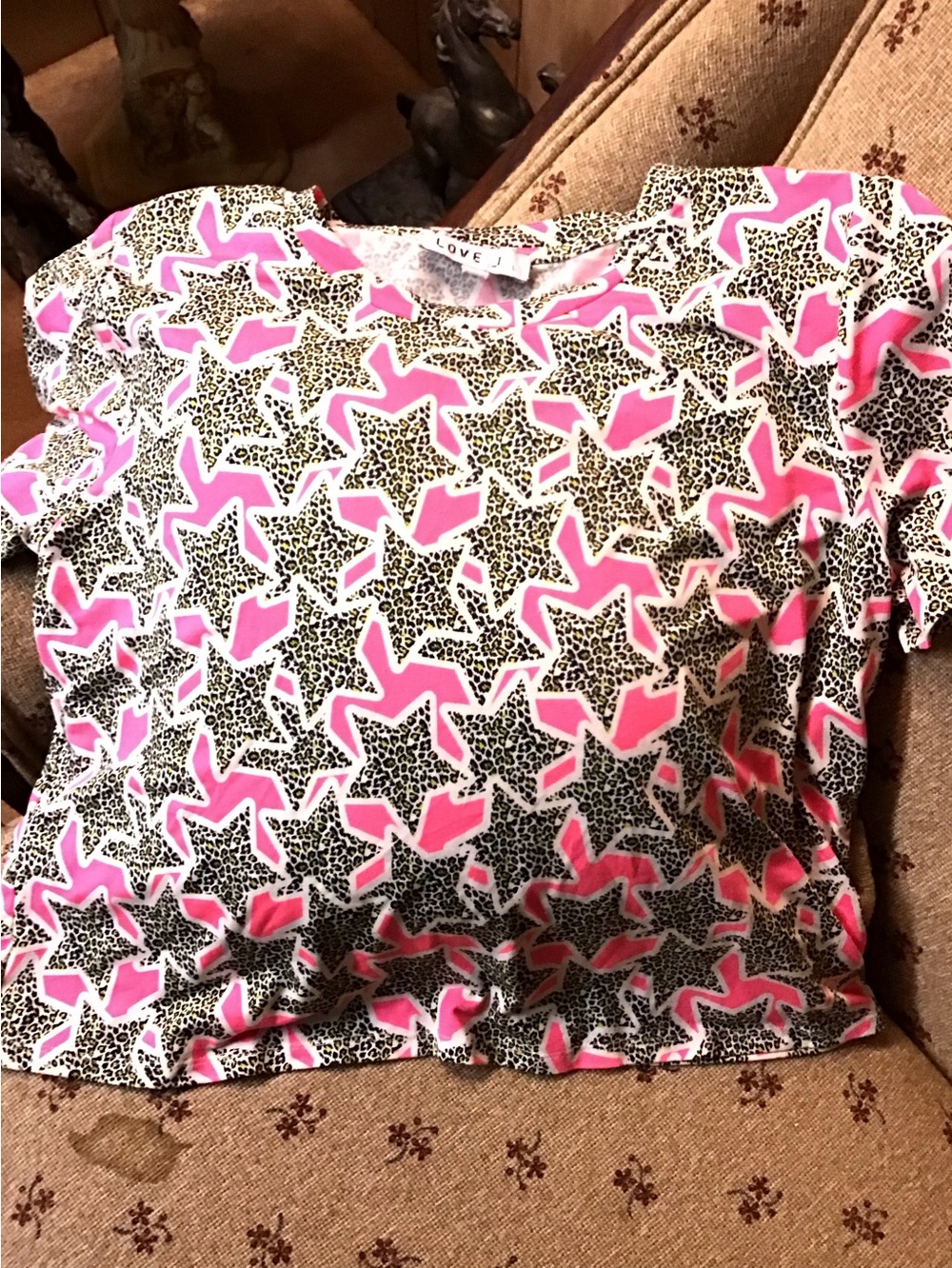love J Pink White leopard stars
